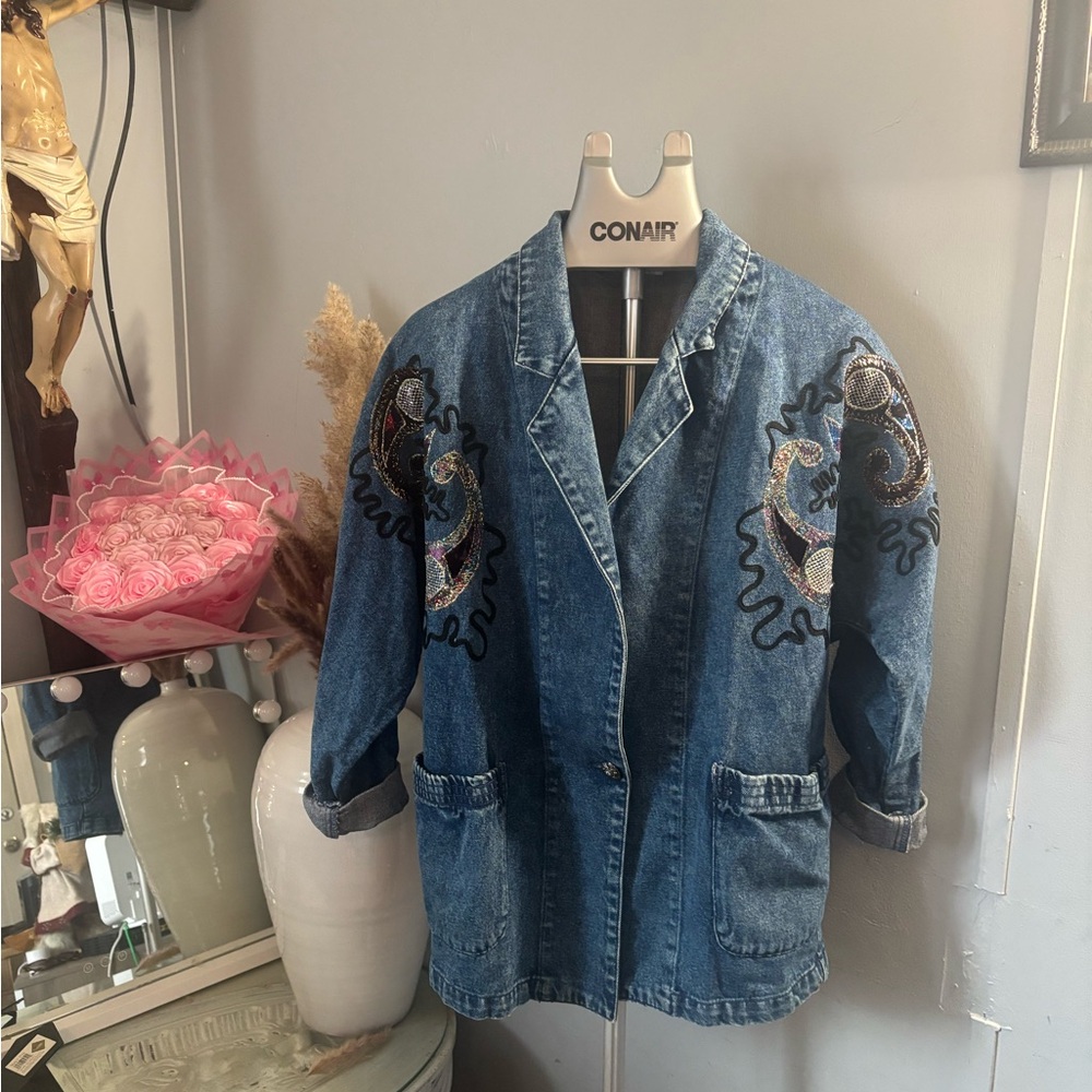 Jensen Blue Embroidered Jean Jacket